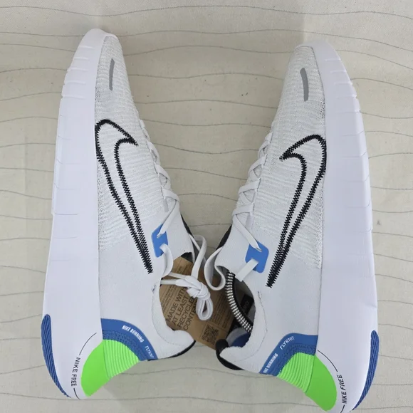 Nike Mens Free RN FK Next Nature White Running Shoes FB1276-104 Size 8.5 NEW